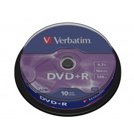 Verbatim DVD+R 16x 4.7GB 10P CB 43498 - BINO.pl