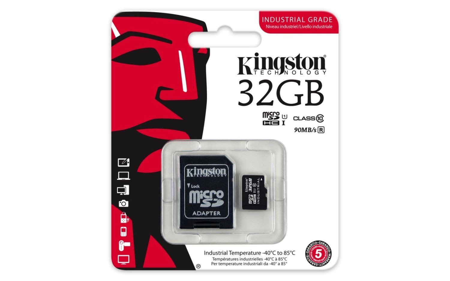Kingston 32GB microSDHC UHS-I C10 | Technology SDCIT/32GB, 32 GB, | MicroSDHC, Class 10, UHS-I, 90 MB/s, 45 MB/s