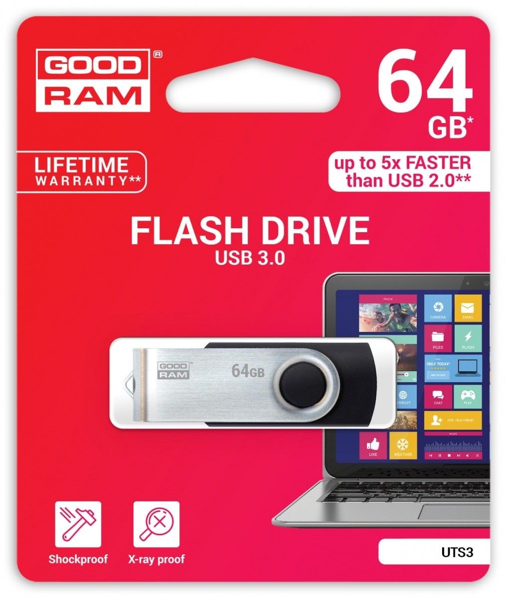 GoodRam TWISTER BLACK 64GB USB3.0