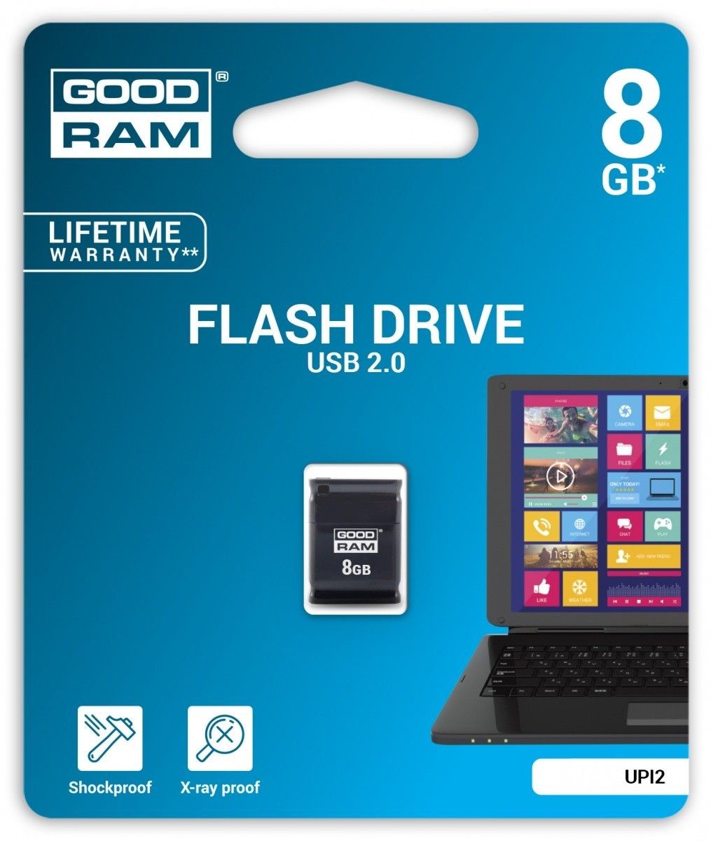 GoodRam Pamieć USB UPI2 8GB USB 2.0 Czarna
