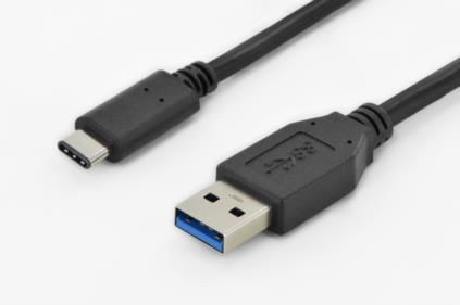 Assmann Kabel połączeniowy USB 3.1 Gen.1 SuperSpeed 5Gbps Typ USB A/USB C M/M 1m Czarny
