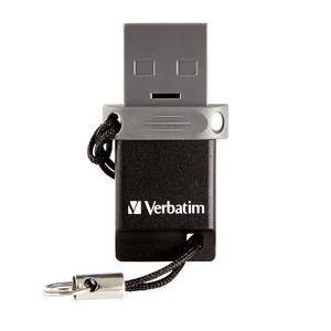 Verbatim Dual USB Drive 64 GB - OTG/USB 2.0 for Smarphones & Tablets