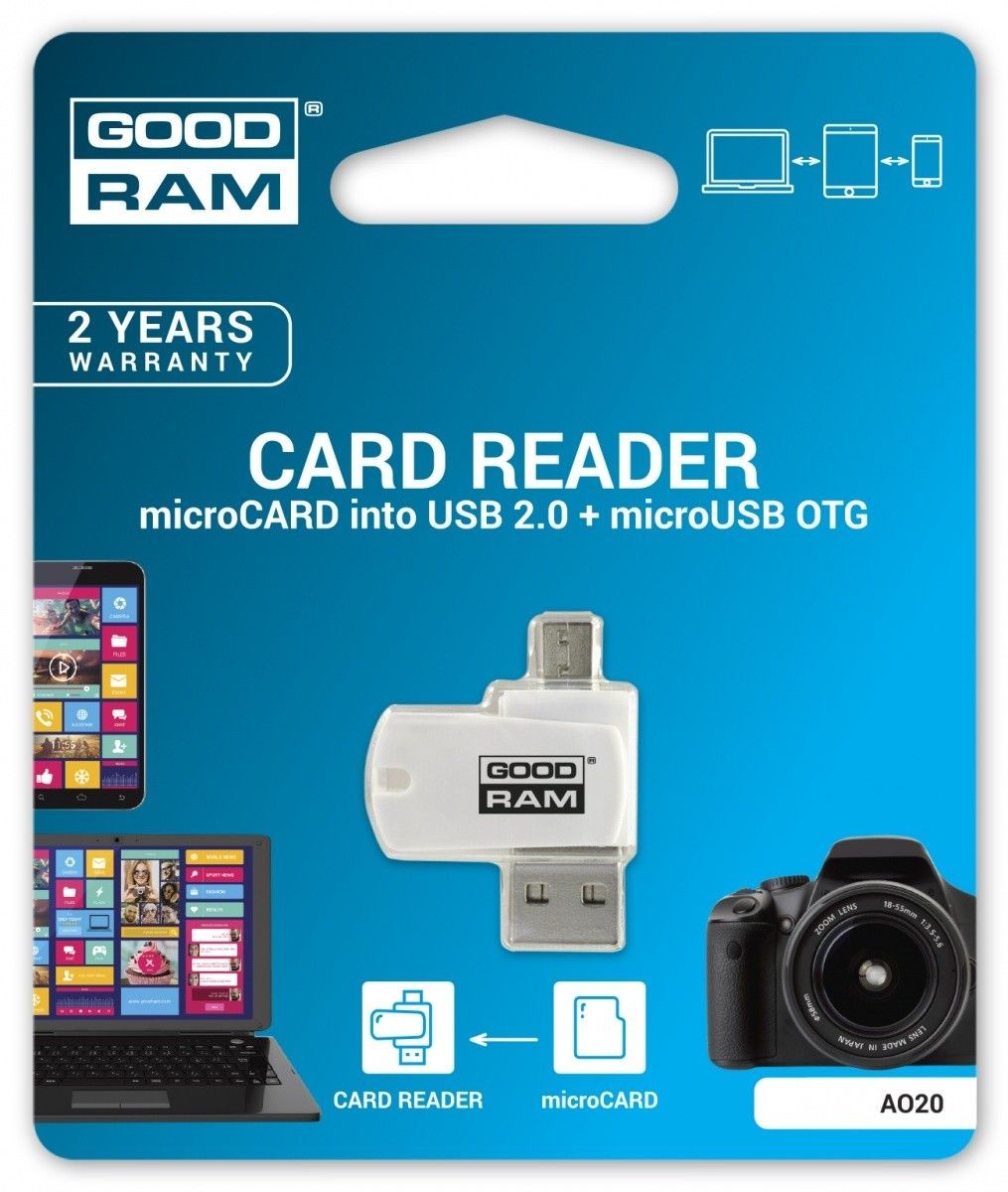 GoodRam Czytnik kart AO20-MW01R11 (Zewnętrzny; MicroSD MicroSDHC)