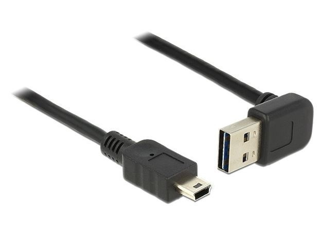DeLOCK Kabel USB MINI(M)- USB-A(M) 2.0 1m Kątowy