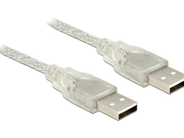DeLOCK Kabel USB AM-AM USB 2.0 1m przezroczysty