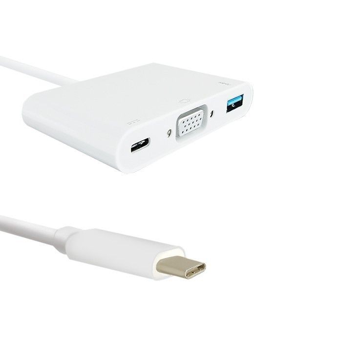 Qoltec Kabel USB 3.1 typCM / VGA F+USB 3.0+USB C
