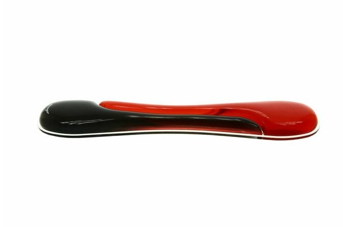 Kensington 62398 Podkładka pod klawiaturę Crystal Wristres Wave - żelowa, czerwono-czarna