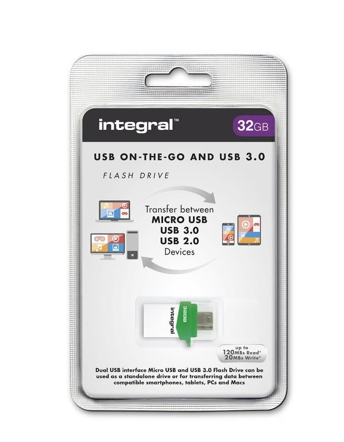 Integral INFD32GBMIC3.0-OTG flashdrive MICRO FUSION 32GB USB3.0