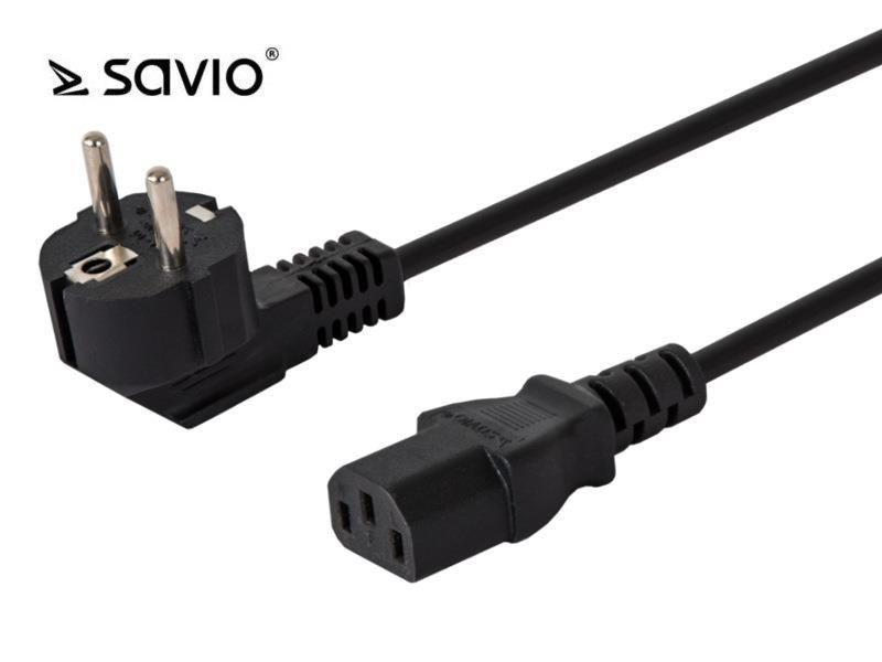 Savio SAVKABELCL-98 CL-98 Kabel komputerowy zasilający kątowy 1,8m