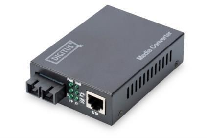 Digitus DN-82021-1 konwerter Gigab Ethernet 10/100BaseTX(RJ45) / 10/100BaseFX MM SC Duplex,