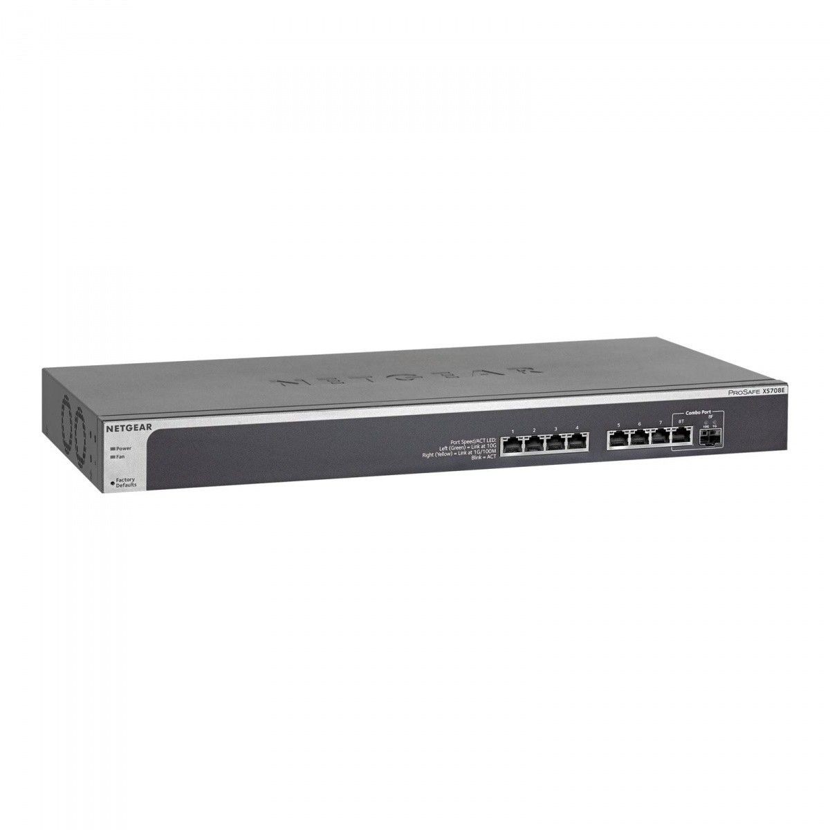 Netgear Switch zarządzalny XS708E ProSAFE Plus LAN 8x10G 1xSFP+COMBO