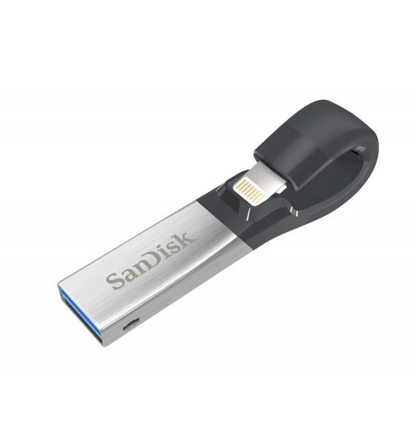 SanDisk Flash Disk 16GB iXpand Flash Drive, USB 3.1, iPhone lightning connector