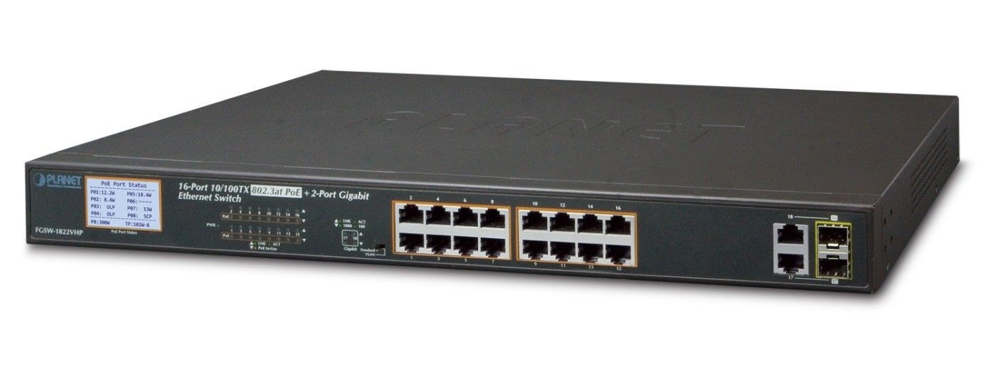 Planet Switch FGSW-1822VHP (16x 10/100Mbps)