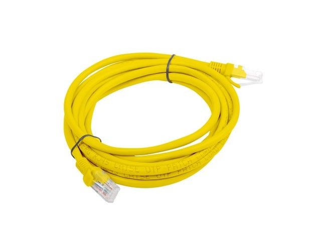 LANBERG PATCHCORD KAT.5E 3M ŻÓŁTY FLUKE PASSED