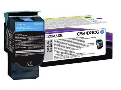 Lexmark C544, X544 Cyan Extra High Yield Return Programme Toner Cartridge (4K)