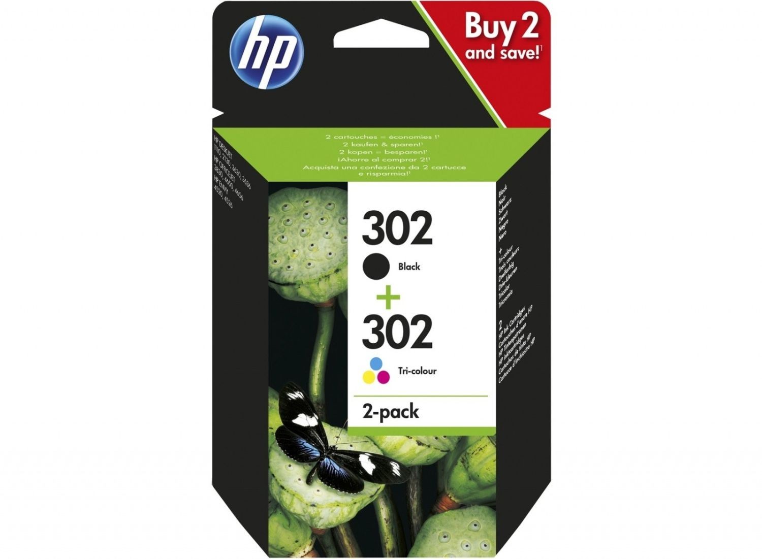 HP Combo Pack Ink 302BK+CL X4D37AE
