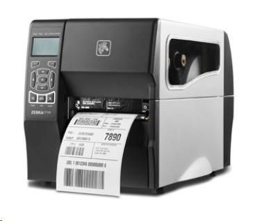 Zebra TT Printer ZT230; 203 dpi, Euro and UK cord, Serial, USB, Int 10/100, Cutter with Catch Tray