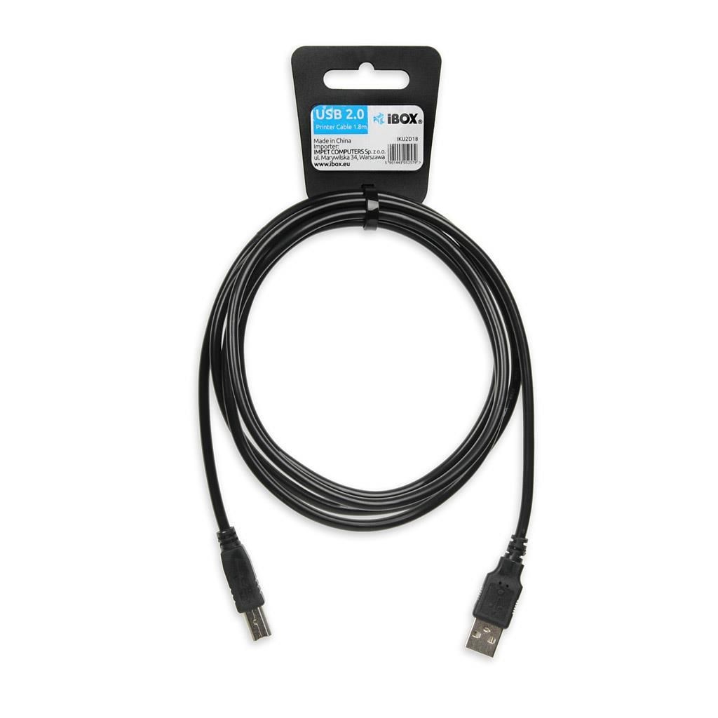 I-BOX IKU2D18 KABEL USB DO DRUKARKI 1,8m