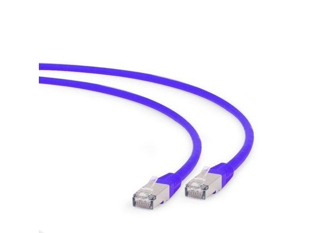 Gembird Patch cord Kat.6A S/FTP LSZH 1m fioletowy
