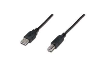 Assmann Kabel połączeniowy USB 2.0 HighSpeed Typ USB A/USB B M/M 1,8m Czarny