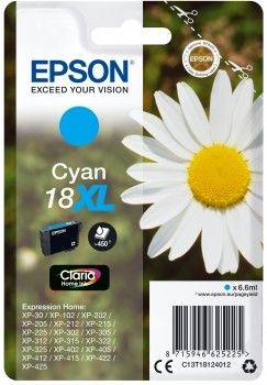 Epson C13T18124012 Tusz T1812 XL cyan 6,6 ml XP-102/202/205/302/305/402/405/405WHv