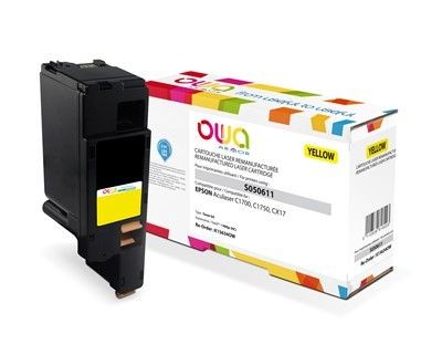 Armor Toner OWA do EPSON AL C1700, C1750, CX17, 1400 stron, C13S050611, żółta/yellow