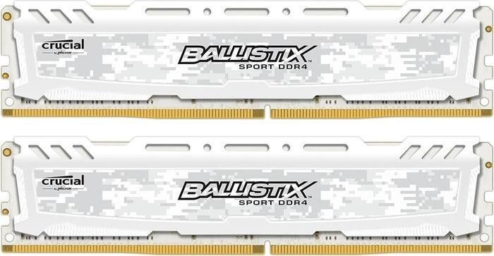 Crucial Pamięć DDR4 Ballistix Sport 16GB (2x8GB) 2666MHz CL16 DRx8 1,2V White