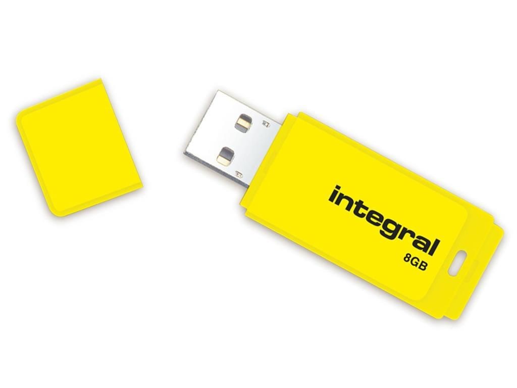 Integral INFD8GBNEONYL pamięć USB NEON 8GB USB 2.0 - kolor żółty