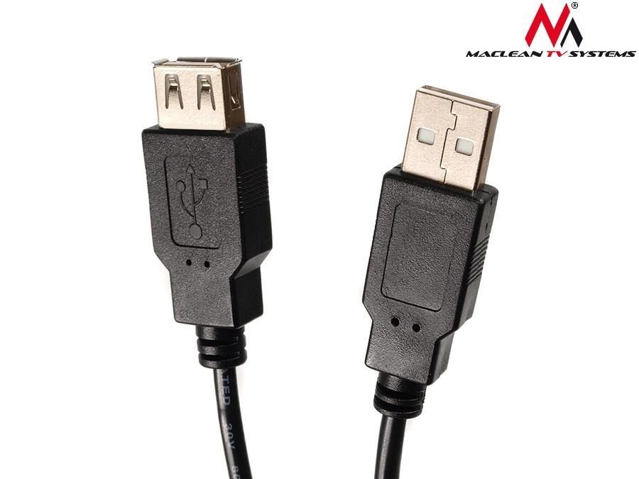 Maclean Przedłużacz USB 2.0 MCTV-744 USB 2.0 (M) - USB 2.0 (F) 3m