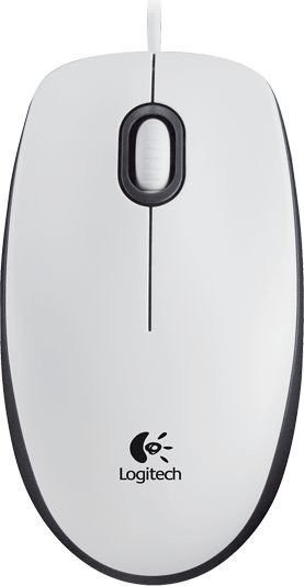 Logitech Maus M100 - Weiß Wenn Sie keinen Schnickschnack brauchen, werden Sie die bequeme und zuverlässige Steuerung Ihres Com