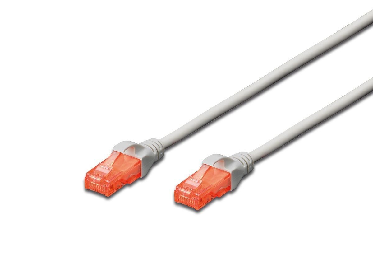 Digitus Patch cord nieekranowany U/UTP Kat.6 AWG 26/7 miedź LSOH 10,0m Szary