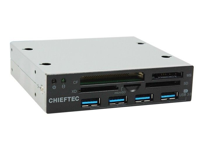 Chieftec Czytnik kart pamięci + 4 x USB 3.0 3.5&quot; Czarny