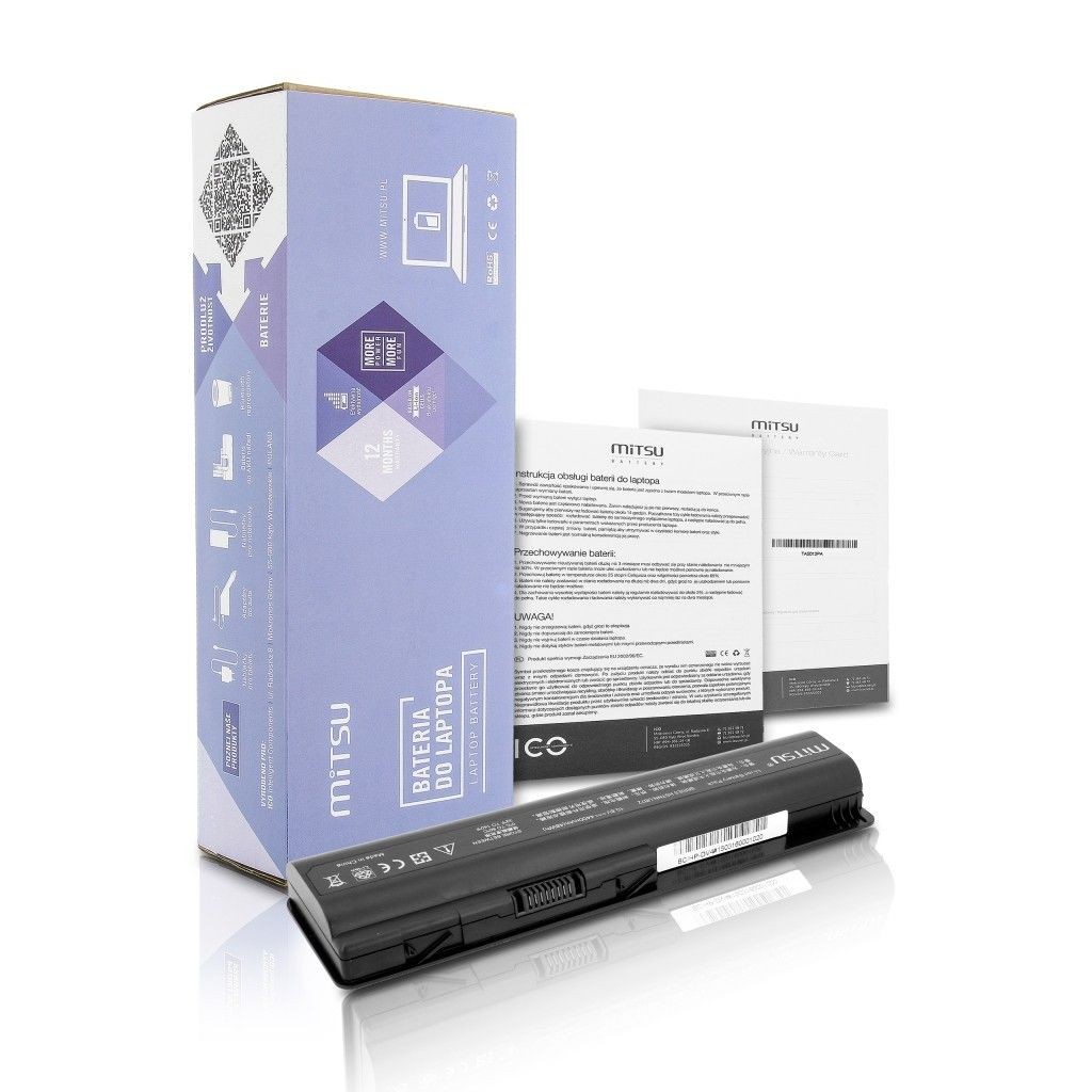 Mitsu Bateria do notebooka HP dv4, dv5, dv6 (10.8V-11.1V) (4400 mAh)