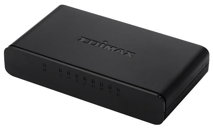 Edimax ES-3308P 8 Port Fast Ethernet Switch, Desktop compact, 10/100Mbps, black
