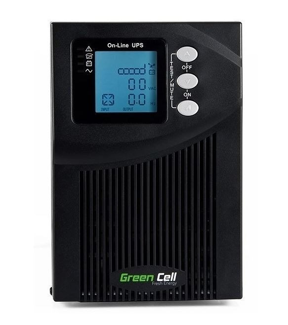 Green Cell Zasilacz awaryjny UPS Online MPII 1000VA 900W z LCD (4x IEC)