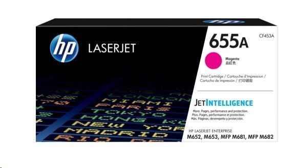 HP 655A Magenta Original LaserJet Toner Cartridge (CF453A) (10,500 pages)