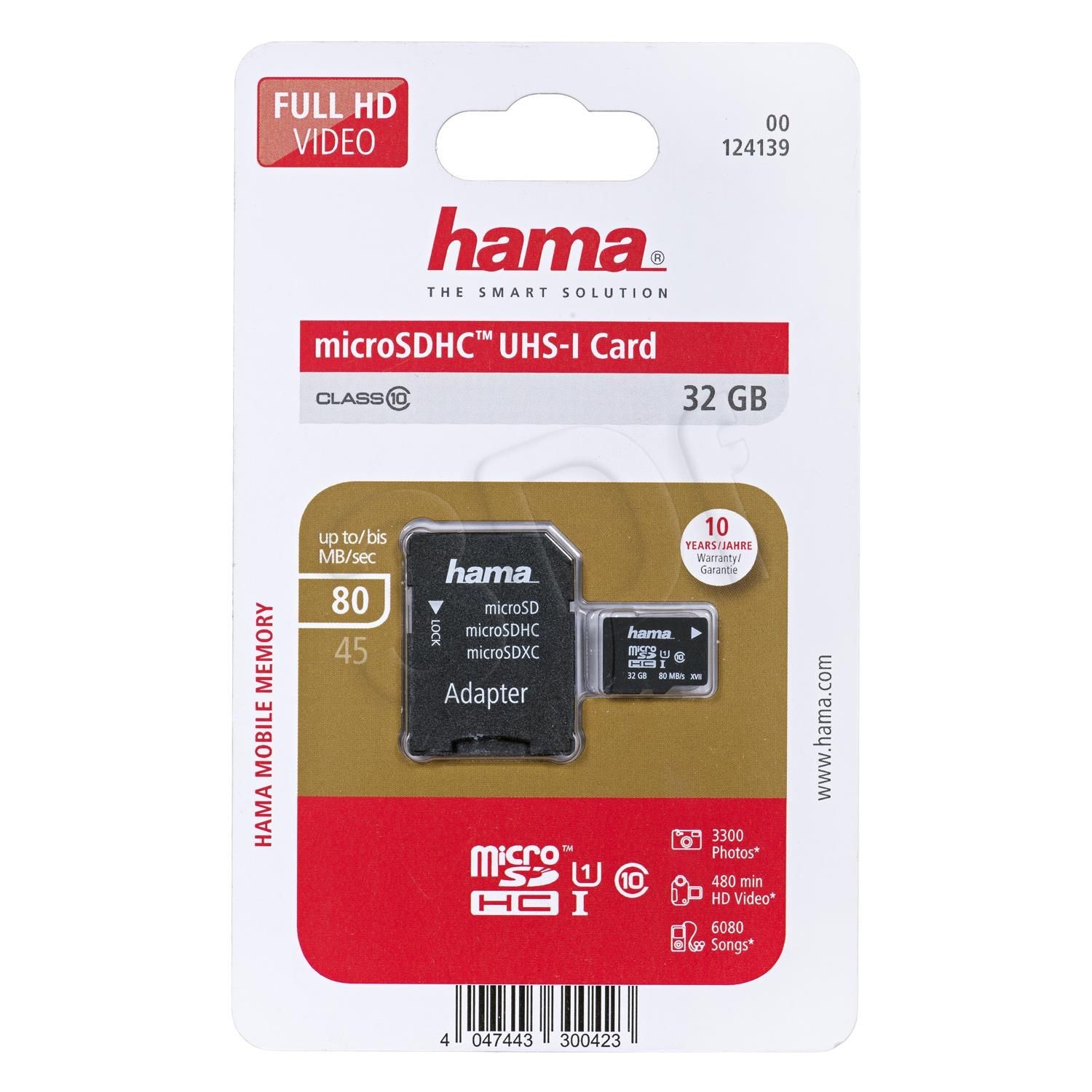Hama Karta pamięci z adapterem 124139 (32GB; Class 10)