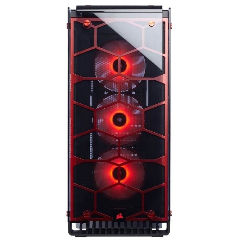 Corsair CC-9011111-WW Obudowa Komputerowa Crystal Series 570X RGB ATX Mid-Tower, Czerwona