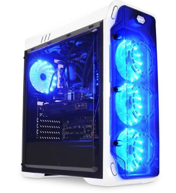 LC-Power LC-988W-ON | Gaming 988W - Blue Typhoon, | Midi Tower, PC, Metal, White, ATX,Micro ATX,Mini-ITX, Gaming