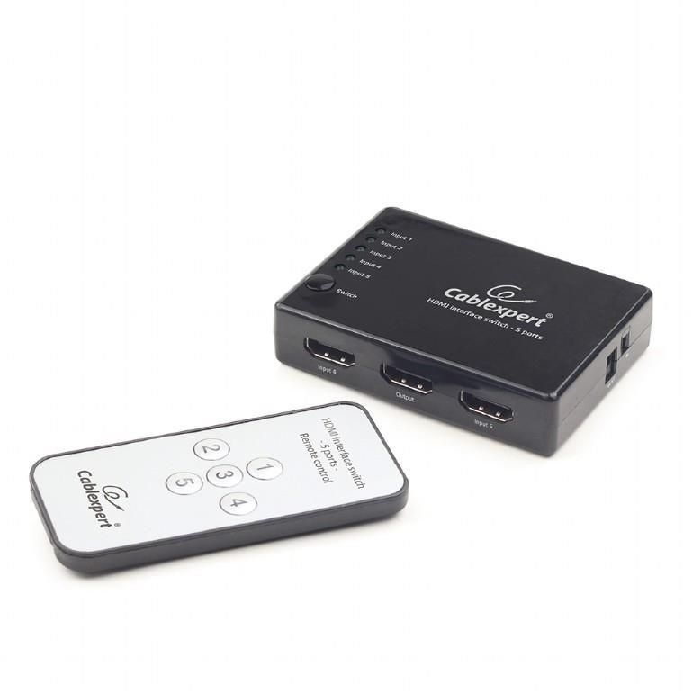 Gembird DSW-HDMI-53 Przełącznik HDMI 5->1 (5x nadajników - 1-> obdiornik)