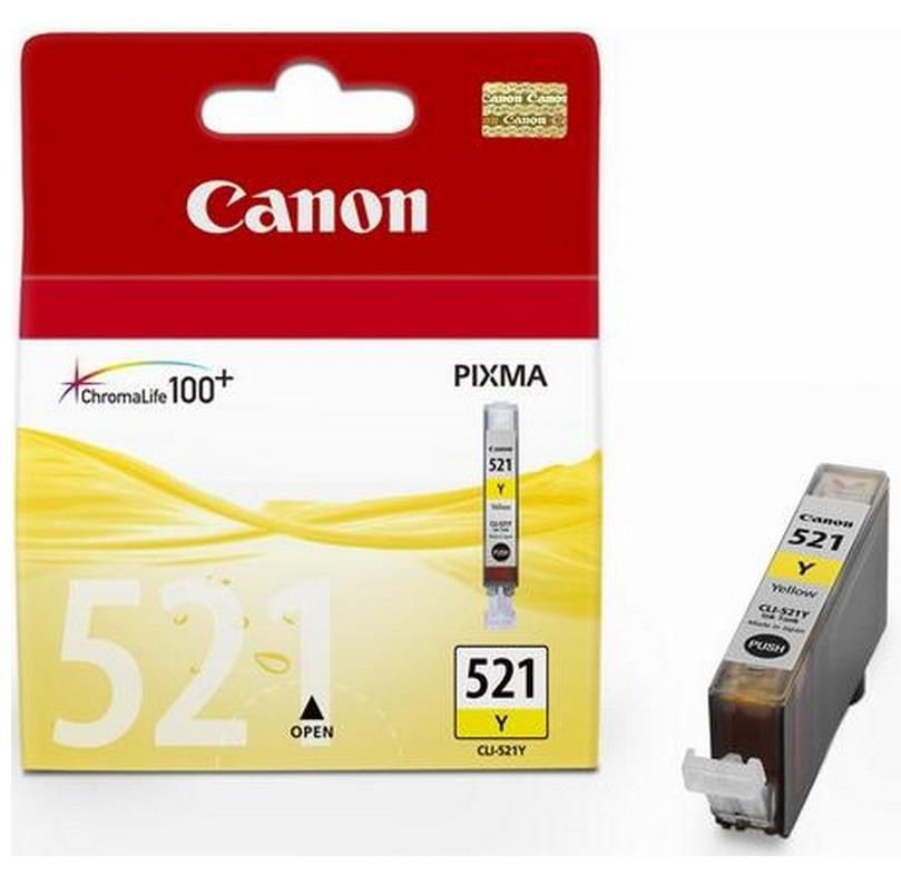 Canon CARTRIDGE CLI-521Y žlutá pro IP 3600,4600,4700, MP5x0, MP6x0, MX8x0, MP9x0
