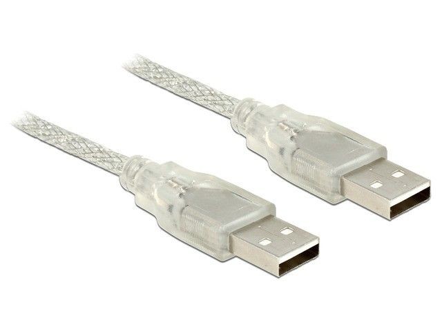 DeLOCK Kabel USB-A -> USB-A M/M 3m 2.0 Przezroczysty