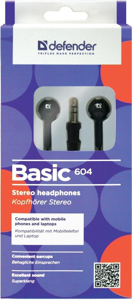 Defender Słuchawki przewodowe, douszne BASIC 604