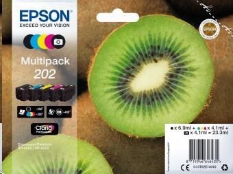 Epson C13T02E74010 Tusz Kiwi Multipack 202 CMYK+photo black Claria Premium