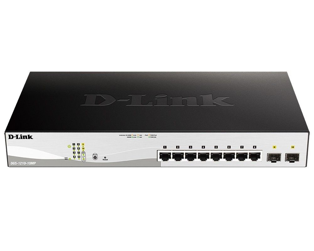 D-Link 10-PORT LAYER2 POE+ SMART/MANAGED GIGABIT SWITCH IN