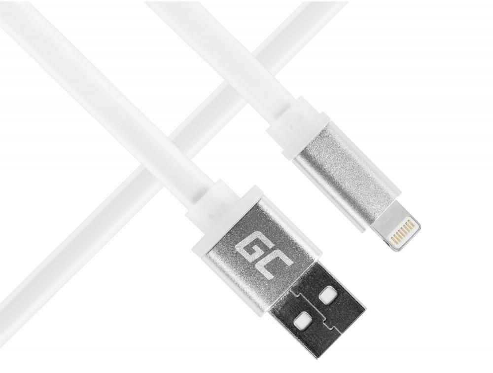 Green Cell Kabel Przewód Lightning-USB do Apple iPhone iPad Płaski 25cm