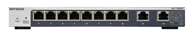 Netgear Switch zarządzalny GS110EMX LAN 8x1G 2x10G