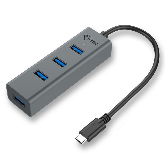 iTec USB-C Metal 4-portowy HUB USB 3.0 4x USB 3.0