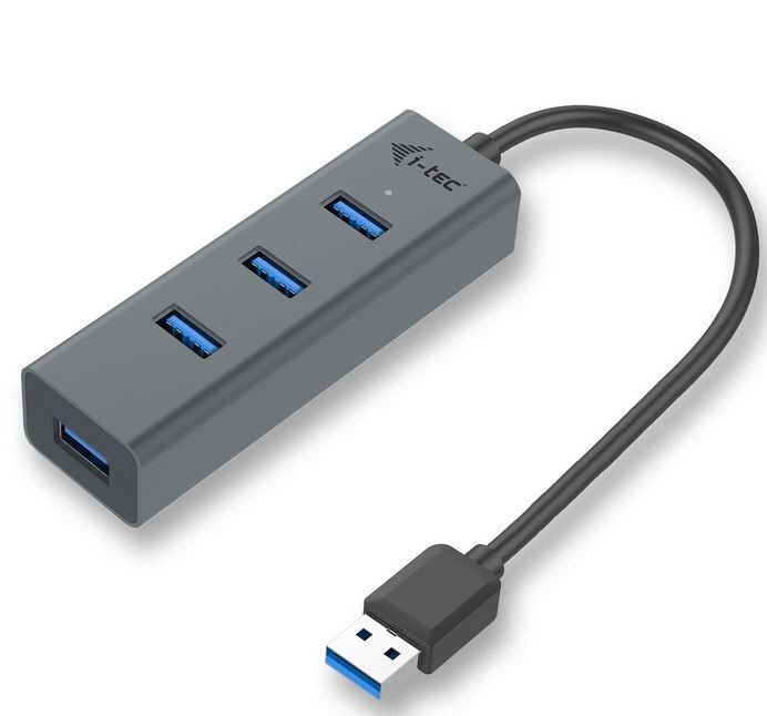iTec USB 3.0 Metal 4-portowy pasywny HUB USB, 4x port USB 3.0