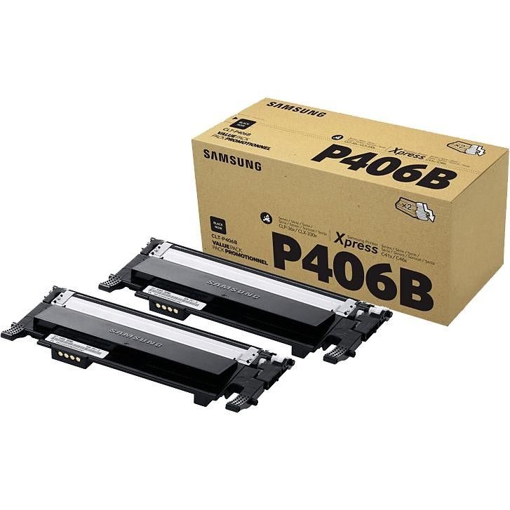 HP - Samsung CLT-P406B 2-pk Black Toner Cr (1,500 / 1,500 pages)